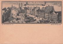 8000 München sign. Wening, Michael Der Marienplatz um 1700