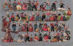 Ansichtskarte Holländische Trachten Prägekarte