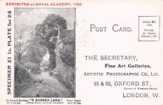 Fine Art Galleries London Advertising Postcard Royal Academy 1905 Vintage