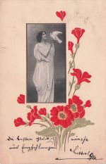 Passepartout AK Jugendstil 1907