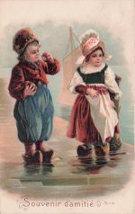 Präge-AK Niederländisches kleines Paar