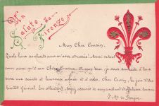 Präge Wappen Ak Firenze Florenz Toscana, Un Saluto, Souvenir, Blumen