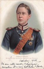 Friedrich Wilhelm,Kronprinz d.Deutschen Reiches u.v.Preussen 1902 / Loch