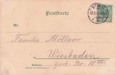 Glücksschwein im Jugendstil mit vierblättrigem Kleeblatt und Hufeisen