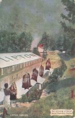 Künstler Ak Ceylon, Tea arriving at foot of Aerial Ropeway, Lipton Teefabrik