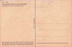 Niederländische Militäruniform Garderegiment Grenadiere 1949 Postkarte Nr. 1