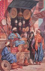 Künstler Ak Perlberg, F., Orientalisches Volksleben, Bazar