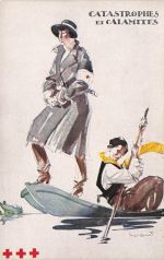 Künstler-AK Croix Rouge de Belgique, Catastrophe et Calamites, Rotes Kreuz