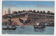 Lithographie Ulm a. D., Flugversuch des Dr. Schneider im Jahre 1811