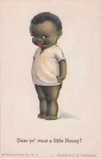 Möchtest du eine kleine antike Honig-Postkarte?