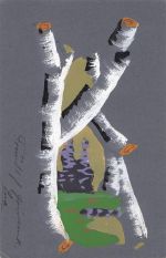 Postkarten mit handgemalten