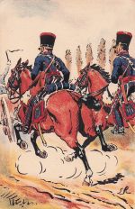 Soldaten des 1. Artillerieregiments bis zum Kriegsende 1805