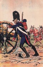 Fußartillerist der Kaiserlichen Garde im Feldzug