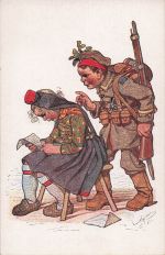 Titel „Hessische Trachten, Künstlerkarte Nr. 20“.