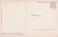 e künstlerische Darstellung einer Frau, die Löwenzahnblüten betrachtet.