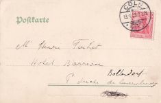 AK Köln, Passanten vor dem Dom-Hotel