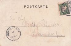 Lithographie des ehemaligen Restaurant und Café Alhambra in Würzburg.