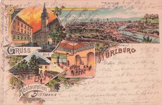 Gruss aus Würzburg - Litho