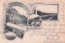 Ansichtskarte Zell am Main, Schnellpressen-Fabrik, Kloster Oberzell, Unterzell