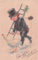 Ak Glückwunsch Neujahr, Schornsteinfeger
