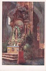 Künstler-AK E.F. Hofecker: Wien, Stephansplatz, Stephansdom, Marienaltar