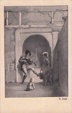 sign. Goetz M. Der kleine Geigenspieler Verlag J. Henke Nr. 176