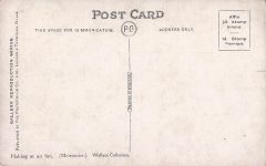 Le coup de l’Etrier – (Der Schluck im Steibügel). Drei Edelleute zu Pferden trinken vor einer Schänke.