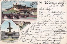 AK / Ansichtskarte Wuerzburg Kilians Brunnen Kat. Wuerzburg