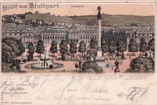 Ansichtskarte Stuttgart Schloßplatz 1899