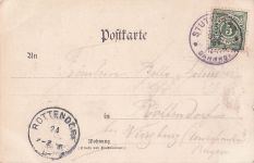 Lithographie Stuttgart, Eberhards-Gruppe, Ortsansicht