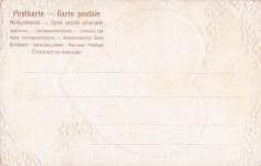 Kunstdruck, der eine ländliche Szene in einem herzförmigen Rahmen zeigt.