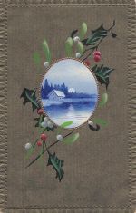 Stoff-Präge-AK aus echtem Stoff