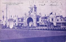 Exposition Universelle, Liége 1905. La Façade des Halls.