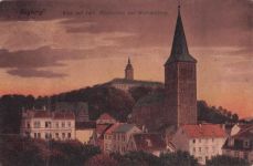 Siegburg Blick aut kath. Pfarrkirche und Michaelsberg.