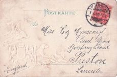 Gruss aus Baden-Baden Präge-AK 1901 Litho Wappen Baden-Württemberg