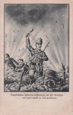 Künstler: A. Polenz (1916) Thema: Seesoldaten im Ersten Weltkrieg