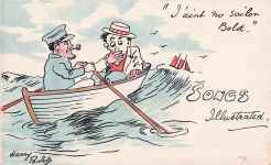 Harry Parlett, vom Künstler signierte humorvolle PCs. SONGS ILLUSTRATED Ain't no Sailor Bold