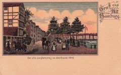 Der alte Jungfernstieg vor dem Brand 1842 – Hamburg, Deutschland