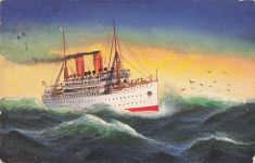 Künstler Ak Tropenpassagierdampfer auf dem Meer