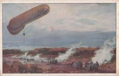 Deutscher Luftflotten Verein - Fesselballon - Künstlerkarte