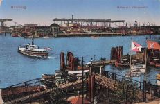 Hamburg Hafen mit Vulkanwerft Kat. Hamburg
