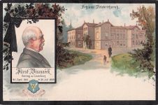 alte Ak Trauerkarte - Bismarck, Schloss Friedrichsruh, ungelaufen