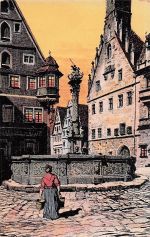 Herterichbrunnen Zünstlerkarte,,„Aurora". Ges. geschützt. 1910.