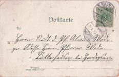 Lithographie Marburg, Universität, Schloss, Paar in Tracht