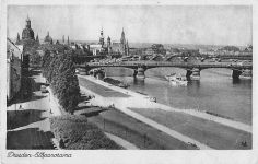 Ansichtskarte Dresden Elbpanorama 1940 Feldpost
