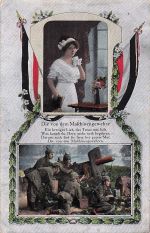 Junge Frau denkt an ihren Liebsten von der Maschinengewehrkompanie