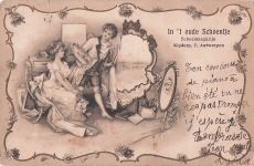 AK Maler zeigt einer Frau sein Landschaftsbild