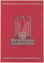 Ansichtskarte "Erster deutscher Beamtentag in der Hauptstadt der Bewegung 1937" Gelaufen