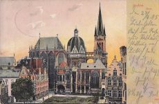 AK Aachen Dom gelaufen n. Koblenz 18.6.1906