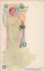 KÜNSTLER SIGNIERT, DAYNES-GRASSOT , YVETTE GUILBERT, Vintage-Postkarte